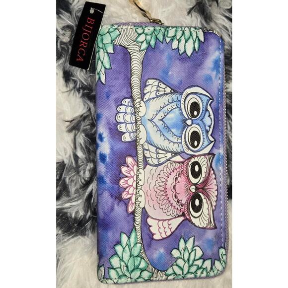 Owls On Branch Women Wallet - Picture 4 of 4